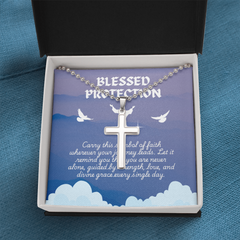 Bless Protection Jesus Cross Necklace