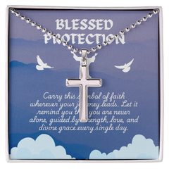 Bless Protection Jesus Cross Necklace