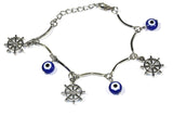 Dharma Chakra With Evil Eye Bracelet