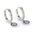 KALETINE Sterling Silver Hoop Blue Evil Eye Earring